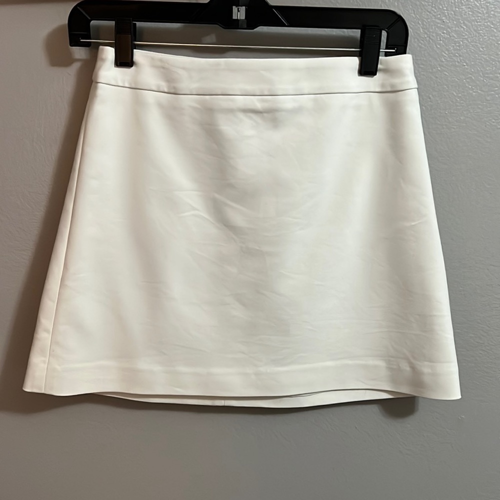 White Express mini skirt